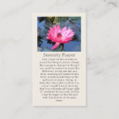 Carte De Visite Prière Sérénité avec Purples Blues Greens Reds (Devant)