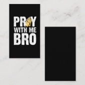 Carte De Visite Priez avec moi Bro - Foi chrétienne Jésus (Devant / Derrière)