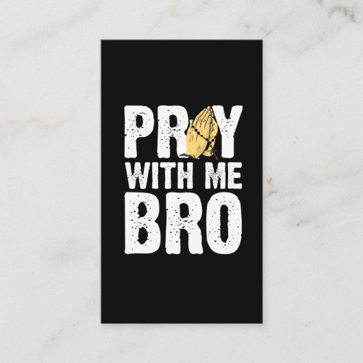 Carte De Visite Priez avec moi Bro - Foi chrétienne Jésus (Devant)