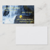 Carte De Visite Primevère jaune à la cascade (Devant / Derrière)