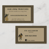 CARTE DE VISITE PRIMITIF DE CRAFTER DE PAYS D'ÉCRA (Devant / Derrière)