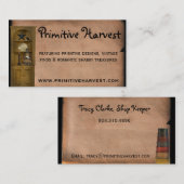 Carte de visite primitif rustique (Devant / Derrière)