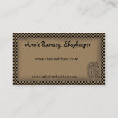 Carte de visite primitif Whimsical Saltbox rouge (Dos)