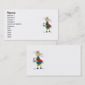 Carte De Visite Prince charme sur le cheval (Devant / Derrière)