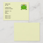 Carte De Visite Prince de grenouille. Grenouille de sourire avec (Devant / Derrière)