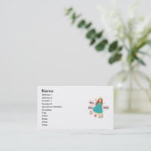 Carte De Visite Princesse Big Soeur Cheveux Brown (Debout devant)