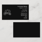 Carte De Visite Princesse Carriage, blanc sur le noir (Devant / Derrière)