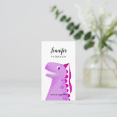 Carte De Visite Princesse de dinosaure de rose de télécarte de (Debout devant)