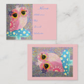 Carte De Visite Princesse de fée de hibou (Devant / Derrière)
