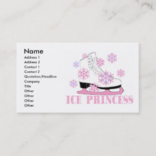 Carte De Visite Princesse de Glace Rose