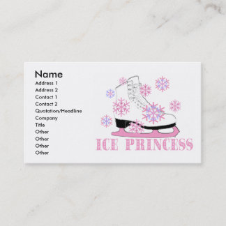 Carte De Visite Princesse de Glace Rose