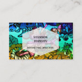 Carte De Visite Princesse féerique Flying avec des papillons (Devant)