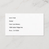 Carte De Visite Princesse Italienne - Ours À Main Mignonne (Dos)