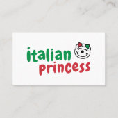 Carte De Visite Princesse Italienne - Ours À Main Mignonne (Devant)