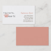 Carte De Visite Princesse rose · Si la couronne s'adapte… (Devant / Derrière)