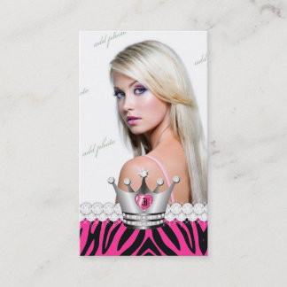 Carte De Visite Princesse TTT-Parfaite Pink Zebra Diamonds