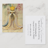 Carte De Visite Princesse Yorkie de la Couronne (Devant / Derrière)