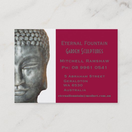 Carte de visite principal de Buddah (Devant)