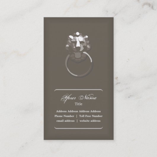 Carte de visite principal de lion (Devant)