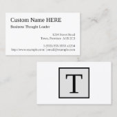 Carte de visite principal de pensée professionnell (Devant / Derrière)