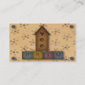 Carte de visite principal d'oiseaux (Dos)