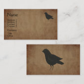 Carte de visite principal du corbeau (Devant / Derrière)