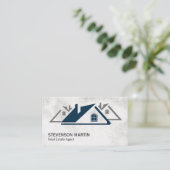 Carte de visite principal du toit immobilier (Debout devant)