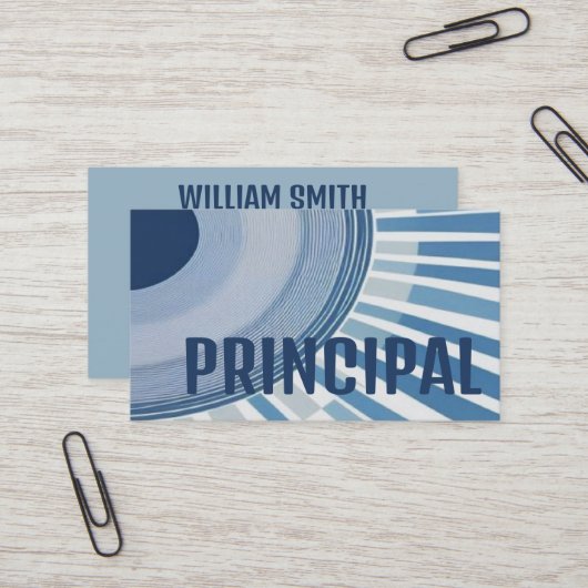 Carte De Visite Principal moderne (Devant/Arrière en situation)