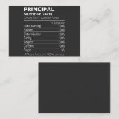 Carte De Visite Principale valeur nutritive drôle (Devant / Derrière)