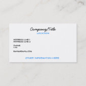 Carte De Visite Printemps (Dos)