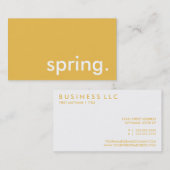 Carte De Visite printemps. (Devant / Derrière)