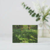 Carte De Visite Printemps dans les bois (Debout devant)