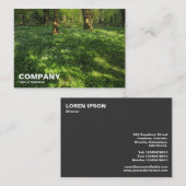 Carte De Visite Printemps dans les bois (Devant / Derrière)