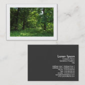 Carte De Visite Printemps dans les bois 01 (frontière) (Devant / Derrière)