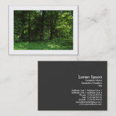 Carte De Visite Printemps dans les bois 02 (frontière) (Devant / Derrière)