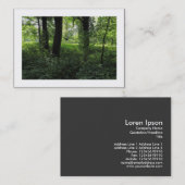 Carte De Visite Printemps dans les bois 04 (frontière) (Devant / Derrière)