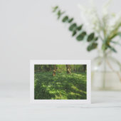 Carte De Visite Printemps dans les bois (frontière) (Debout devant)