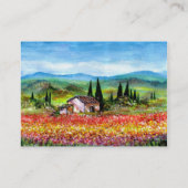 CARTE DE VISITE PRINTEMPS EN TERRE TOSCANE ET BUTTERFLY BLEU (Dos)