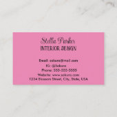 Carte De Visite Printemps floral élégant en fleurs de cerise (Dos)