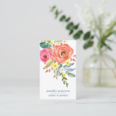 Carte De Visite Printemps Floral Fleuron Vertical Médias Sociaux I (Debout devant)