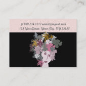 Carte De Visite Printemps Floral floraison beauté femme visage (Dos)