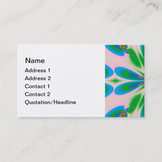 Carte De Visite Printemps heureux (Devant)