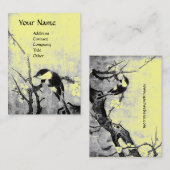 Carte De Visite PRINTEMPS, jaune (Devant / Derrière)