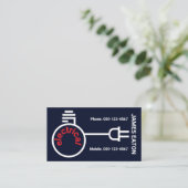 Carte De Visite Prise électrique à ampoule câblage (Debout devant)