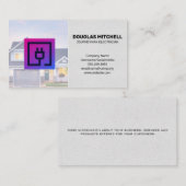 Carte De Visite Prise électrique | Électricien (Devant / Derrière)