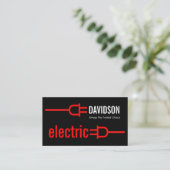 Carte De Visite Prise électrique rouge rétro (Debout devant)