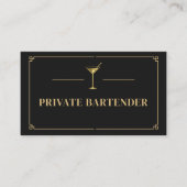 Carte De Visite Private Bartender QR Code Professional (Devant)
