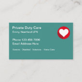 Carte De Visite Private Duty Nurse Home Care (Devant)