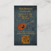 Carte De Visite Private Guitar Lessons (Dos)