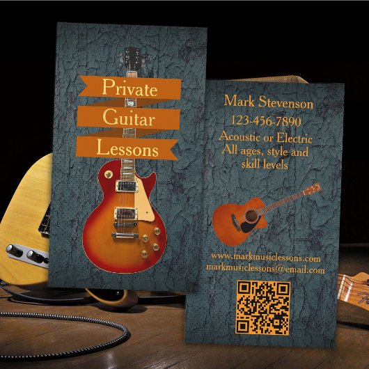 Carte De Visite Private Guitar Lessons